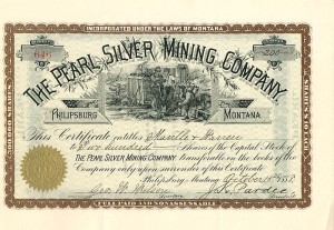 Pearl Silver Mining Co. - Stock Certificate